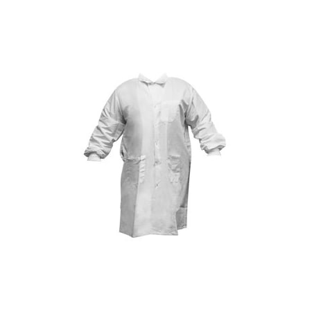 Medline Unisex Lab Coat, Knee Length, White, 3XL 87026QHWXXXL
